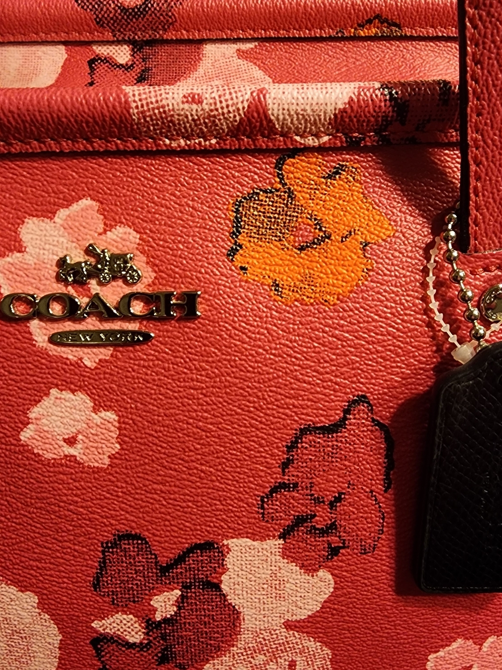 Coach Floral Print Limited Edition Pink Shopper Tote With Matching Wristlet 2pc. - Picture 3 of 16